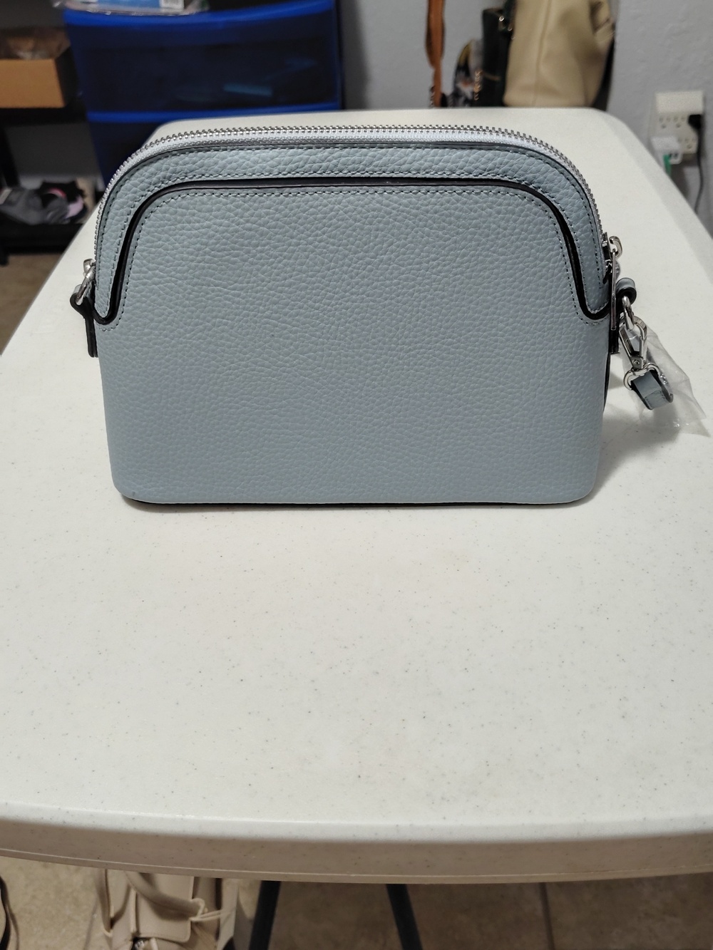 Brand New London Fog Light Blue Crossbody Bag - Picture 2 of 5